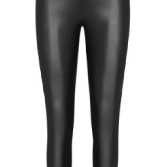 (2208) SKIMS NWT Faux Leather Zip Leggings ONYX - Picture 2 of 3